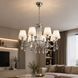 Классическая подвесная люстра Splendid Ray L89331/8 (SL) с абажурами, 8 ламп, патрон Е14, хром/белый, 30434116 фото 1