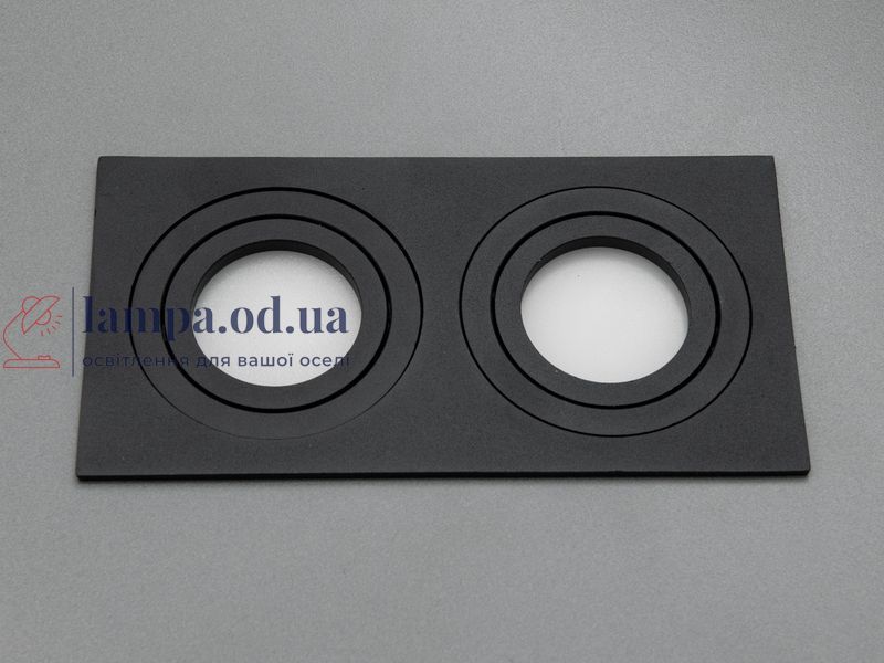 Світильник подвійний поворотний Diasha PMR-201-S-2-BK Aluminium, G5.3, MR16, 40W, чорний, сучасний стиль для дому PMR-201-S-2-BK фото
