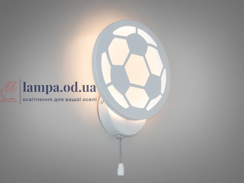 Світильник настінний LED Diasha 8065/1WH "Футбольний м'яч", 17W, білий, акрил, метал, стильний дизайн для інтер'єру 8065/1WH фото