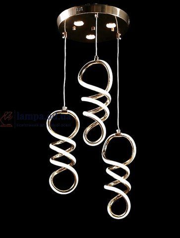 Люстра стельова LED Splendid Ray LB19/3L, 60W, золото, білий, сучасний стиль 30432602 фото