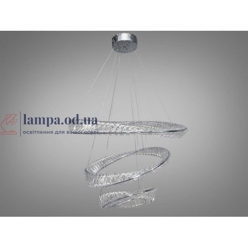 Светодиодная подвесная люстра Linisoln 6105-80&times;60&times;40 CH с хрусталем, хром, 150 Вт, с пультом и диммером 6105-80*60*40 CH фото