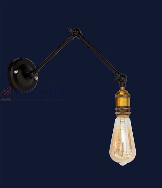 Настенное бра Levistella 752WZ1402-1, E27, 60W, черный с золотым патроном, металл, современный стиль для дома LVS03897 фото