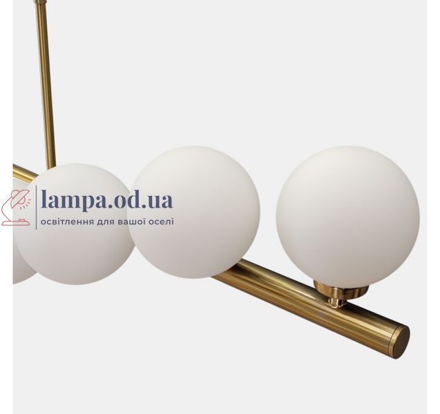 Линейная подвесная люстра Artlight LQ7063/11 с 11 белыми стеклянными плафонами G9, латунь, от 30-40 м&sup2; LQ7063/11 фото