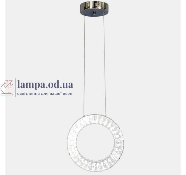 Одинарний кришталевий LED-підвіс Artlight 7270/201CH кільце, хром, 23 Вт 7270/201CH фото