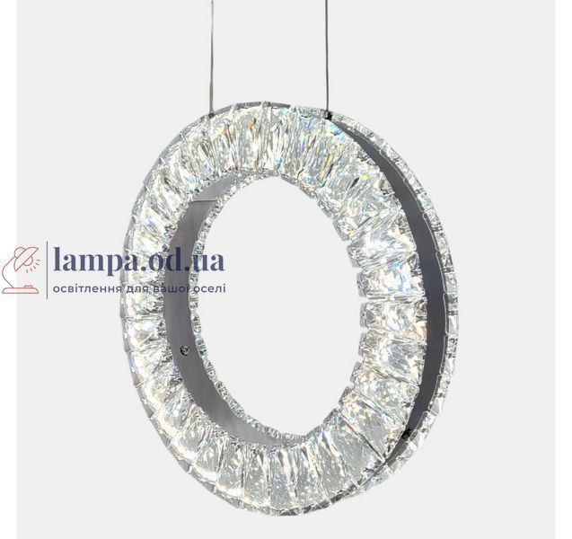 Одинарний кришталевий LED-підвіс Artlight 7270/201CH кільце, хром, 23 Вт 7270/201CH фото