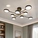 Современная черно-золотая LED люстра на 8 плафонов Artlight P537/8BK для гостиной и кабинета P537/8BK фото 1