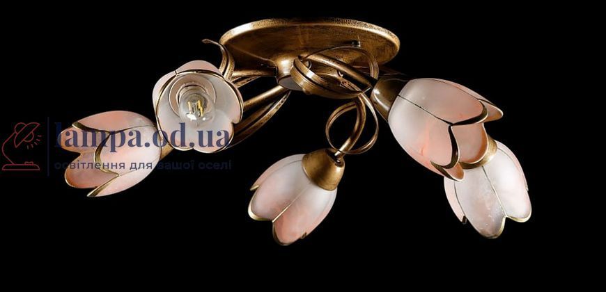 Потолочная люстра Splendid Ray L88819/5, 5 ламп, E14, бронза/розовый/золото, высота 15 см, диаметр 50 см 30207585 фото