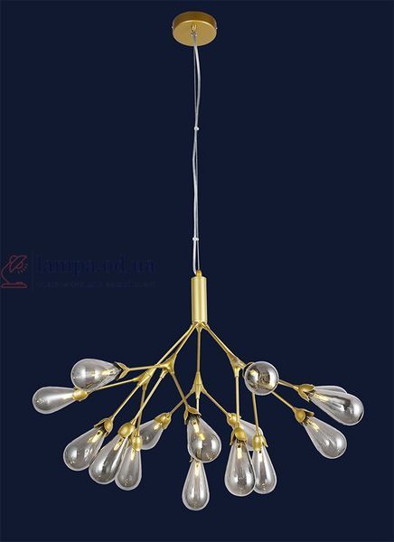 Потолочная люстра Levistella 918LP268-15 GD+BK, 15 плафонов, золото + черный, металл + стекло LVS3522 фото
