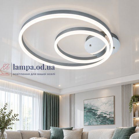 Стельова LED люстра Diasha 2538HR dimmer, хром, 58 Вт, от 10 до 16 м&sup2; 2538HR dimmer фото