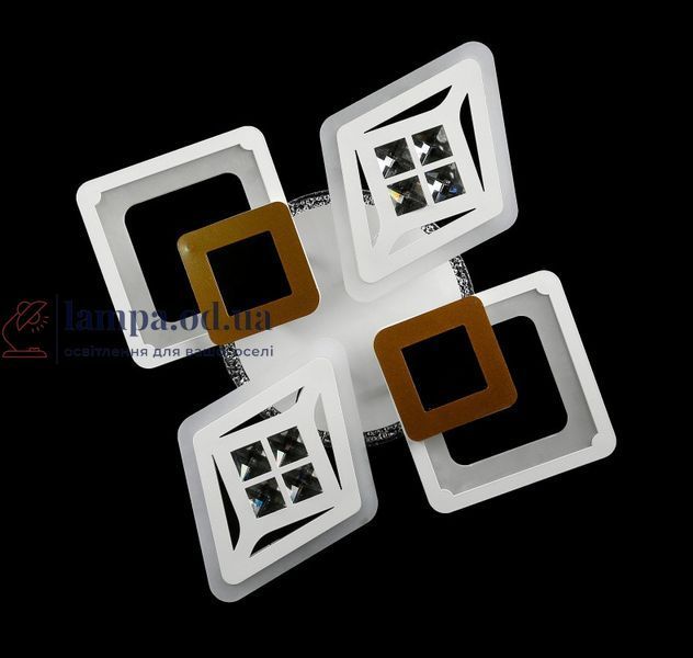 Люстра стельова LED Splendid Ray LK29046/2+2+1, 128W, білий та золото, сучасний стиль, з пультом 30408135 фото