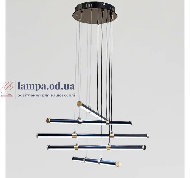 Подвесная LED-люстра Artlight L439/5BK+GD 76 Вт, 3 режима, чёрно-золотая, &Oslash;60,3 см, от 13-20 м&sup2; L439/5BK+GD фото