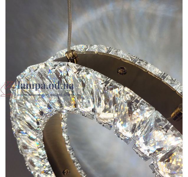 Одинарний кришталевий LED-підвіс Artlight 7270/201GD кільце, золото, 23 Вт 7270/201GD фото