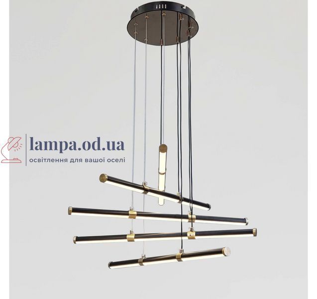 Подвесная LED-люстра Artlight L439/5BK+GD 76 Вт, 3 режима, чёрно-золотая, &Oslash;60,3 см, от 13-20 м&sup2; L439/5BK+GD фото