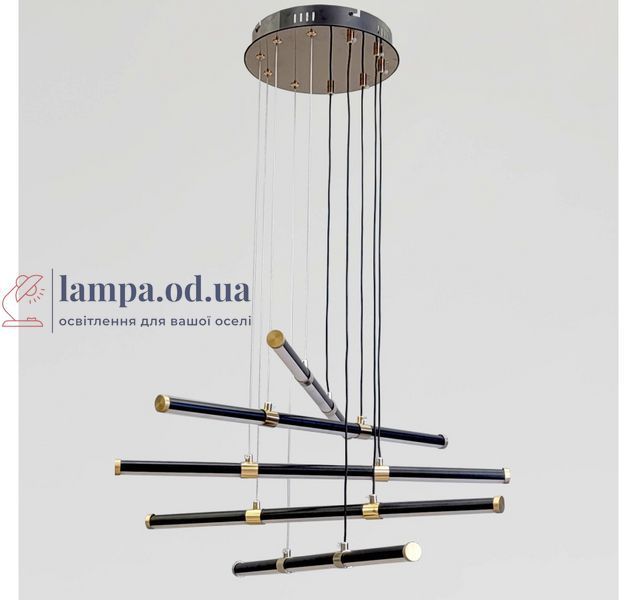 Подвесная LED-люстра Artlight L439/5BK+GD 76 Вт, 3 режима, чёрно-золотая, &Oslash;60,3 см, от 13-20 м&sup2; L439/5BK+GD фото