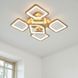 Потолочная LED-люстра Diasha S8060/4+1G с пультом, золотая, 72W, 3960 lm, квадратные акриловые плафоны 42&times;42 см S8060/4+1G фото 1