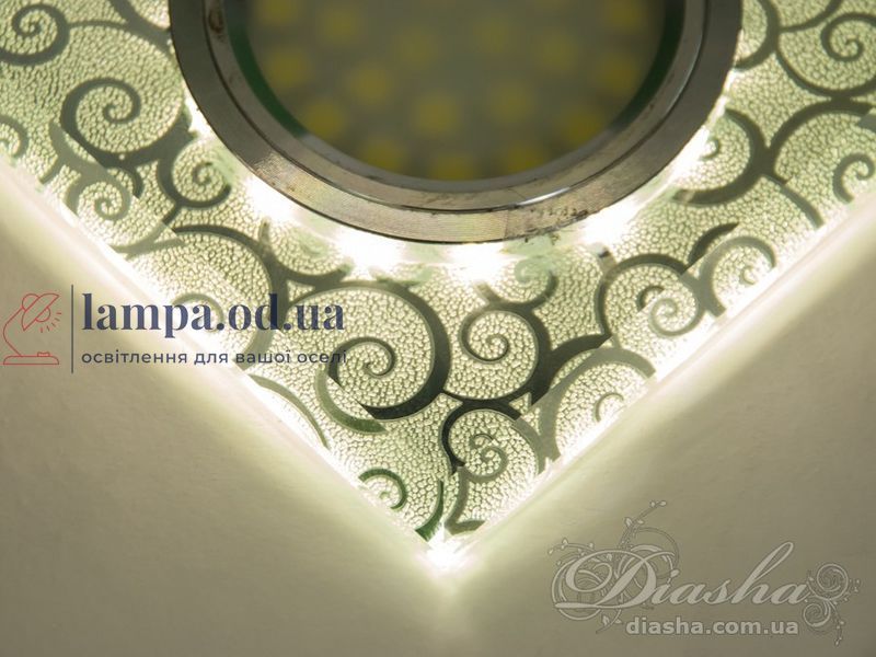 Встраиваемый точечный светильник LED Diasha 7070S, 9 см, стекло, IP20, для коридора, гостиной 7070S фото