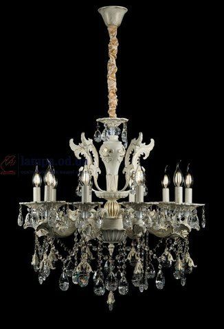 Люстра свеча Splendid Ray L30313/10, хрустальная, 10 ламп, кремовая, золотая, белая, современный стиль 30393521 фото