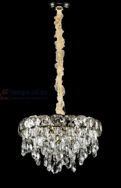 Золотая подвесная люстра с хрустальным декором Splendid Ray L2197/490*H300/10, 49 см на 10 ламп E14 с крупными подвесками 30438097 фото