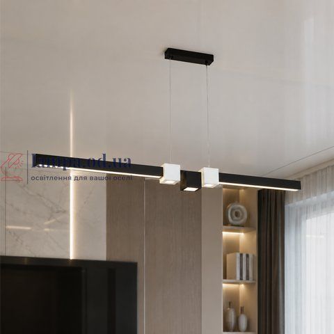 Современный подвесной LED светильник Diasha 7528/1000BK, черный, 121 см, 28W, 0-10 м&sup2; 7528/1000BK фото