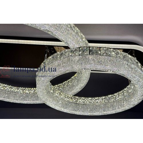 Светодиодная потолочная люстра Linisoln 635-60&times;40 с хрусталем, 88&times;58 см, с пультом и диммером 635-60*40 фото