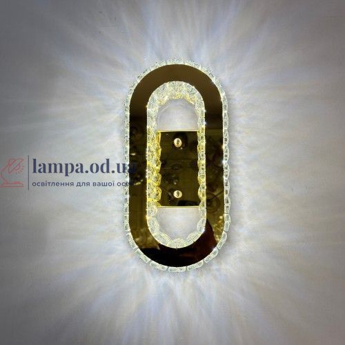 Бра светильник с хрусталем Linisoln 582 B-300 FG металл/стекло 30 см 15 см 40 Вт 5-7 м&sup2; 582 B-300 FG фото