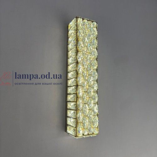 Сучасний настінний LED світильник для кухні та спальні Linisoln 595-520 FG золото скло 52 см 55W 3 режими 595-520 FG фото