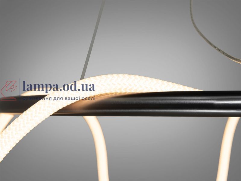 Потолочная люстра LED Diasha 9752-D800BHR Мотузка, 48W, черный хром, современный стиль для коридора, гостиной, спальни 9752-D800BHR фото