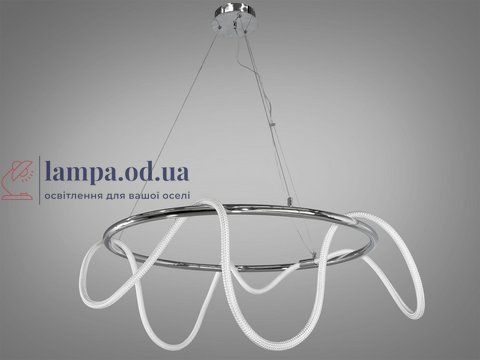 Люстра стельова LED Diasha 9752-D800CH Шланг, 48W, 2640 лм, хром, для ресторану, коридору, вітальні 9752-D800CH фото
