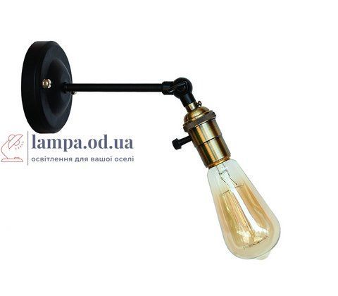 Бра настінне Levistella 752WC1903-1, E27, макс. 60W, чорний, бронзовий патрон, сучасний стиль для дому LVS04059 фото