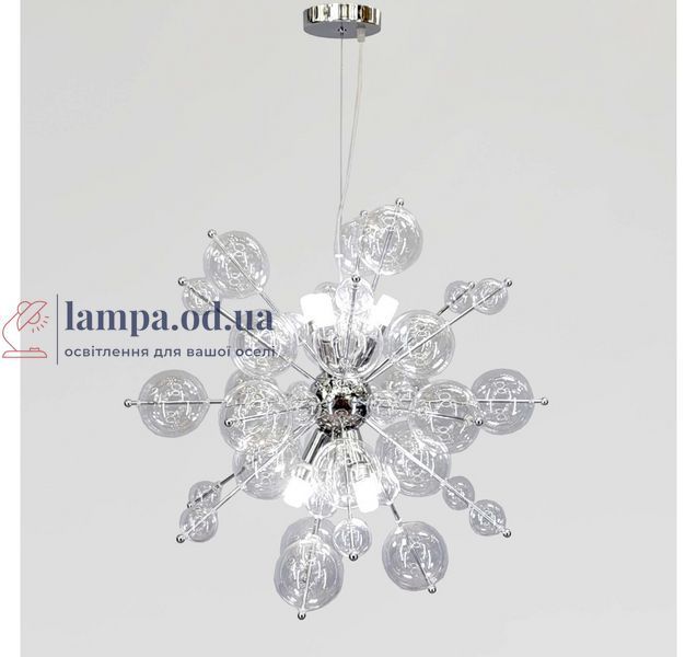 Подвесная люстра Artlight 6403CH на 6 ламп E14 с прозрачными стеклянными шарами 6403CH фото