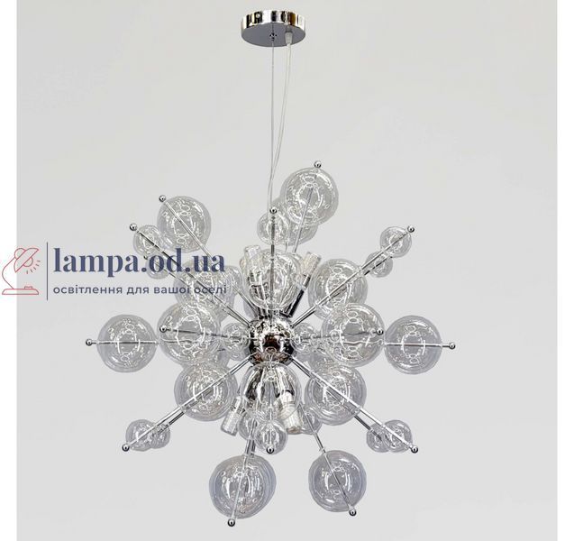 Подвесная люстра Artlight 6403CH на 6 ламп E14 с прозрачными стеклянными шарами 6403CH фото