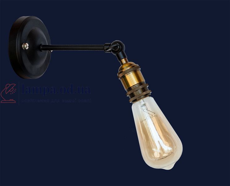 Настенное бра Levistella 752WC1402-1, E27, 60W, черный металл, золотой патрон, современный стиль для дома LVS04041 фото