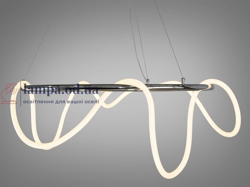 Люстра стельова LED Diasha 9752-D800CH Шланг, 48W, 2640 лм, хром, для ресторану, коридору, вітальні 9752-D800CH фото