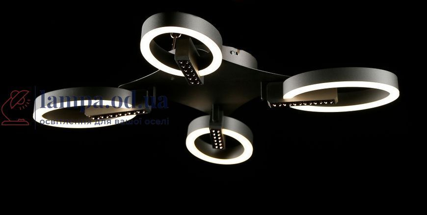 Світлодіодна люстра Splendid Ray L77046/4 LED (grey), сірий, білий, 40 Вт, від 8-16 м&sup2; 30437836 фото