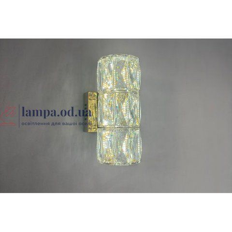 Настенный LED светильник для спальни и коридора Linisoln 9666 FG золото стекло 23 см 7W 3 режима 9666 FG фото