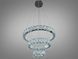 Подвесная LED люстра Diasha 7895/600+400+200CH с хрусталем, хром, 70 W, с пультом, освещение 10-20 м&sup2; 7895/600+400+200CH фото 4