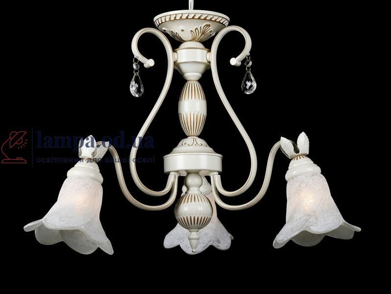 Декоративная люстра Splendid Ray L77194/3, 3 лампы, белый и золотой, высота 55-90 см 30301850 фото