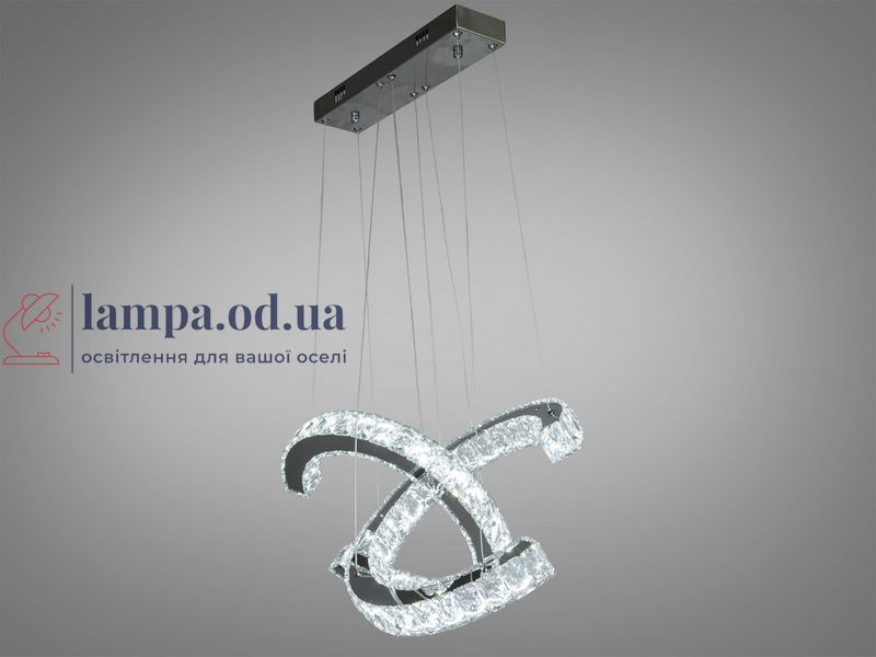 Потолочная люстра LED Diasha 7219/400+400HR, 40W, хром, регулируемая высота, современный стиль для дома 7219/400+400HR фото