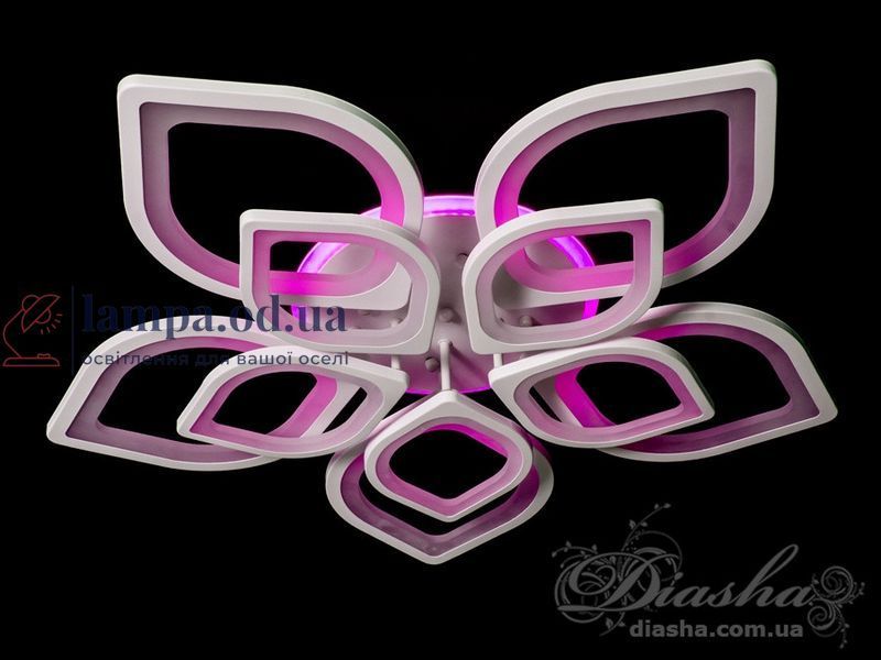 Потолочная светодиодная люстра с пультом Diasha 8073/5+5WH 3color LED dimmer 8073/5+5WH LED 3color d фото