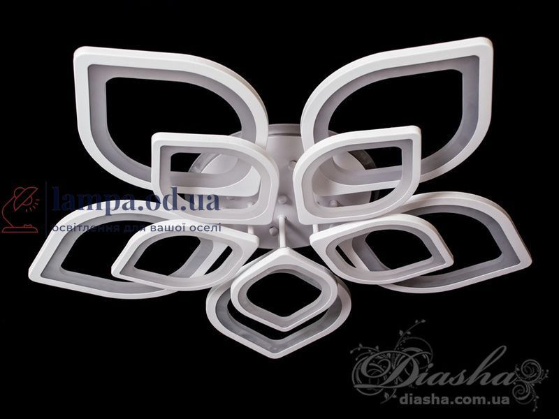 Потолочная светодиодная люстра с пультом Diasha 8073/5+5WH 3color LED dimmer 8073/5+5WH LED 3color d фото