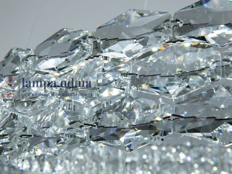 Подвесная LED люстра Diasha 7895/600+400+200CH с хрусталем, хром, 70 W, с пультом, освещение 10-20 м&sup2; 7895/600+400+200CH фото