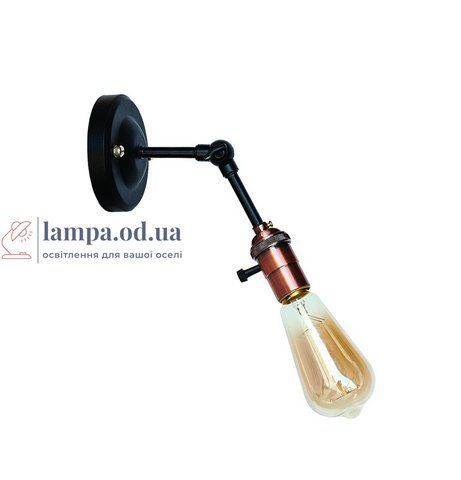 Бра настінне Levistella 752WF1905-1, E27, до 60W, чорний, мідний цоколь, сучасний стиль для дому LVS04175 фото