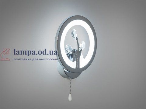 Світильник декоративний LED Diasha 8135/1HR, 16W, хром, приліжковий, IP20, 880 лм, висота 22 см, діаметр 19 см 8135/1HR фото