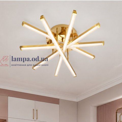 Золотая потолочная LED-люстра Artlight W168/5GD 79 Вт, 3 режима света, &Oslash;63,5 см, от 13-20 м&sup2; W168/5GD фото