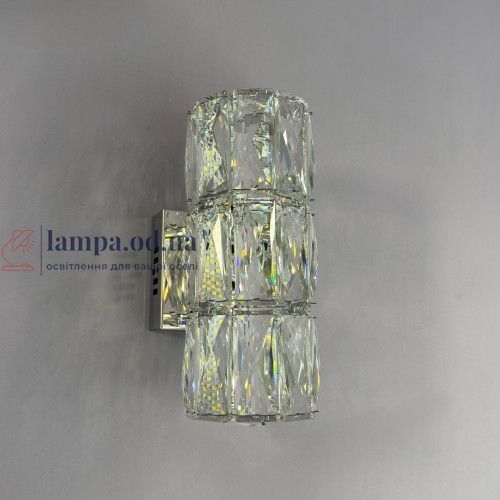 Современный настенный LED светильник для спальни и коридора Linisoln 9666 CH хром стекло 23 см 7W 3 режима 9666 СН фото