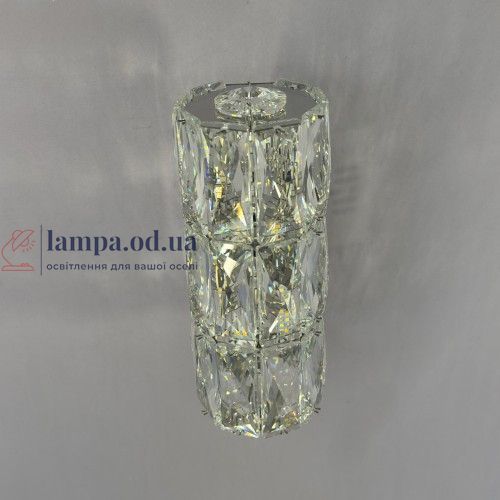 Современный настенный LED светильник для спальни и коридора Linisoln 9666 CH хром стекло 23 см 7W 3 режима 9666 СН фото