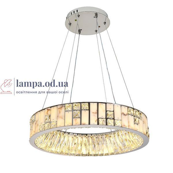 Круглая хрустальная LED-люстра с каскадом подвесок Levistella 809L8848 (600) CH, 55 Вт, хром, 58 см, 3 режима света, 13-20 м&sup2; LVS7407 фото