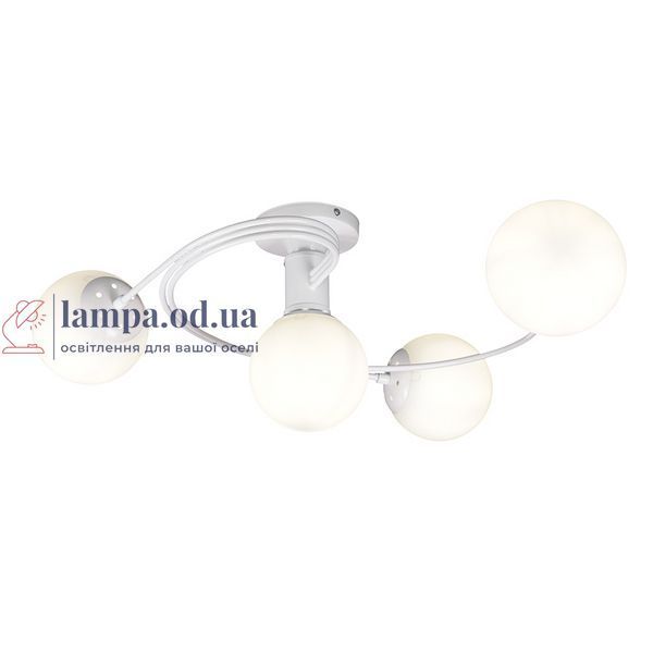 Белая потолочная люстра Levistella LVS4944 761LX04-4 WH+WH в стиле модерн на 4 стеклянных плафона E27 LVS4944 фото