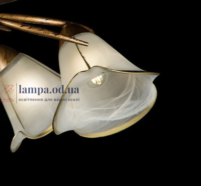 Потолочная люстра Splendid Ray L88780/5, E27, 5 ламп, бронза, белый, 50 см, современный стиль для дома 30225640 фото