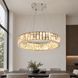 Круглая хрустальная LED-люстра с каскадом подвесок Levistella 809L8848 (600) CH, 55 Вт, хром, 58 см, 3 режима света, 13-20 м&sup2; LVS7407 фото 1